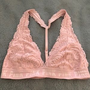 PINK Lace Bralette (No Padding)